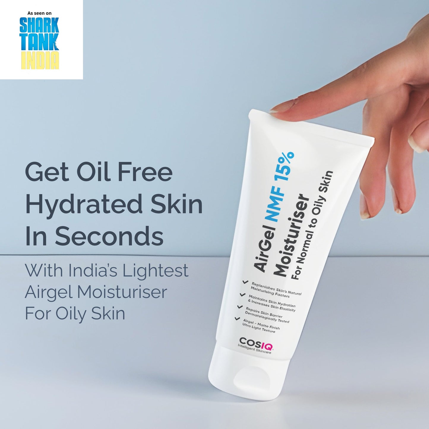 AirGel NMF - 15% Moisturiser for Oily Skin, 100ml - CosIQ
