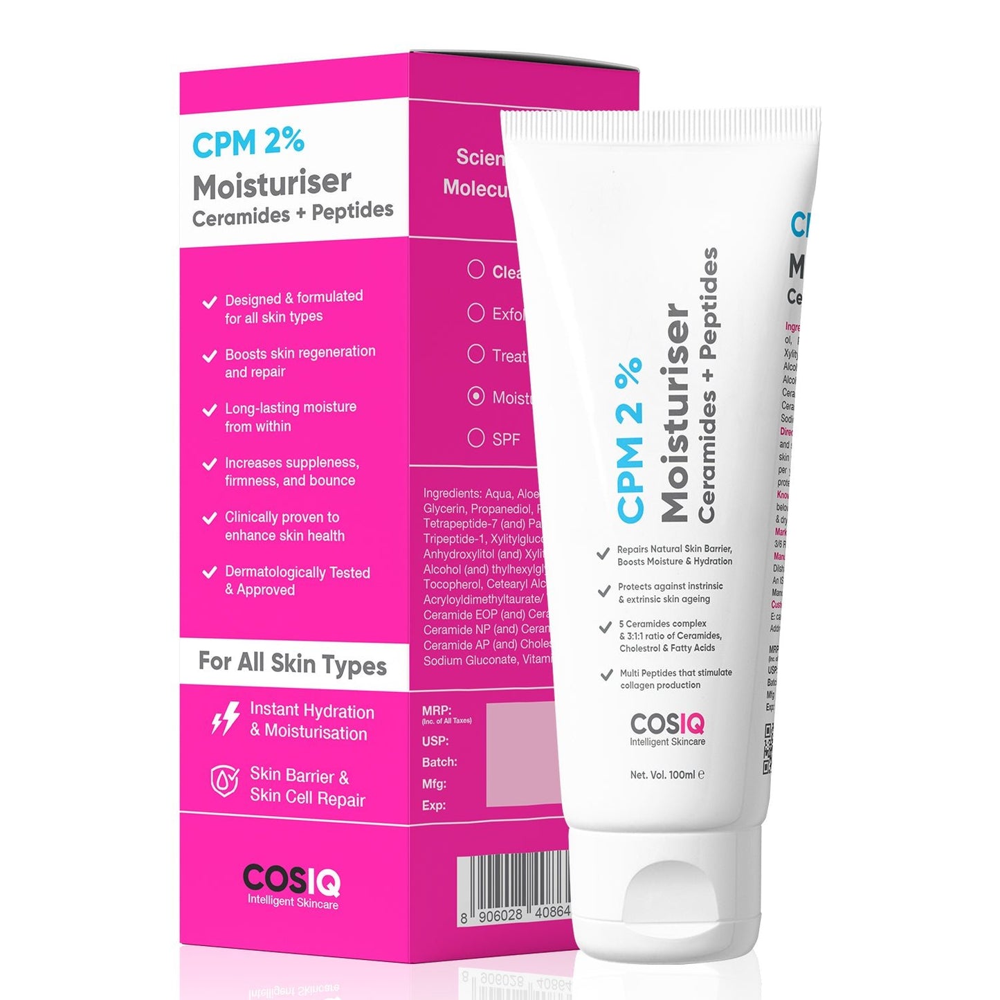 CPM 2% Ceramides & Peptides Moisturizer For All Skin Types - CosIQ