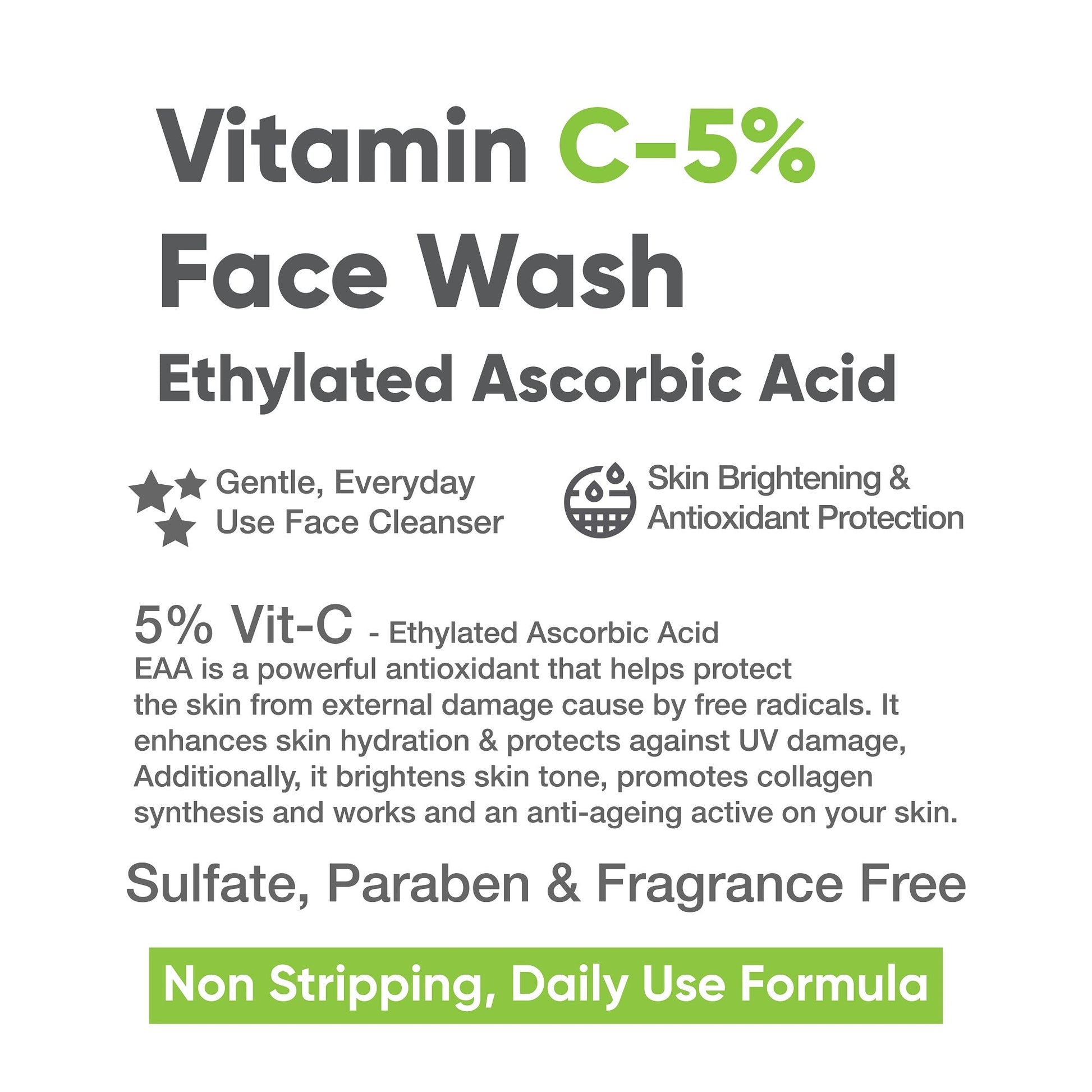 5 % Vitamin C Face Wash - 100 ml - CosIQ