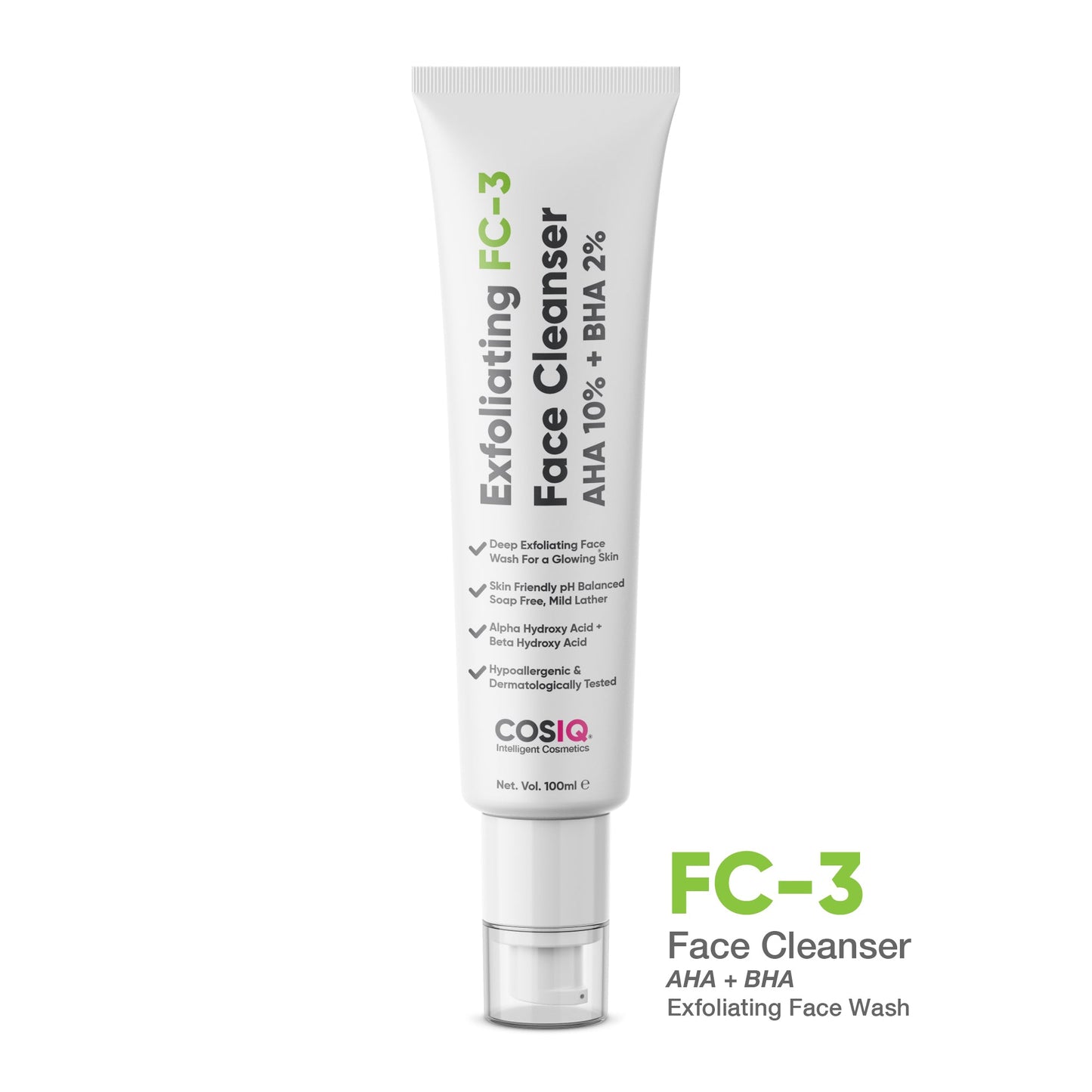 FC-3 Exfoliating Face Cleanser, 100ml - CosIQ