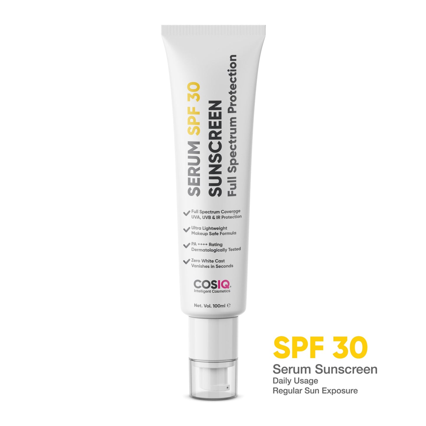 SPF 30 Sunscreen Serum, 100ml - CosIQ