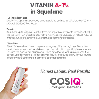 Vitamin A-1% Granactive Retinoid in Squalane, 30ml - CosIQ