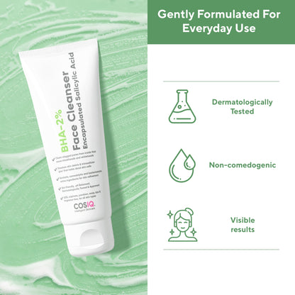 BHA-2% Salicylic Acid Face Cleanser, 100ml - CosIQ
