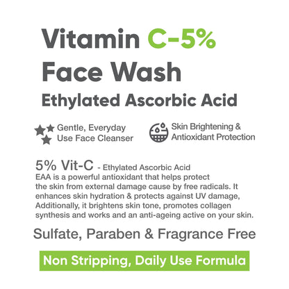 5 % Vitamin C Face Wash - 100 ml - CosIQ
