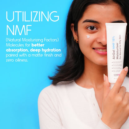 AirGel NMF-15% Moisturiser for Oily Skin, 100ml - CosIQ