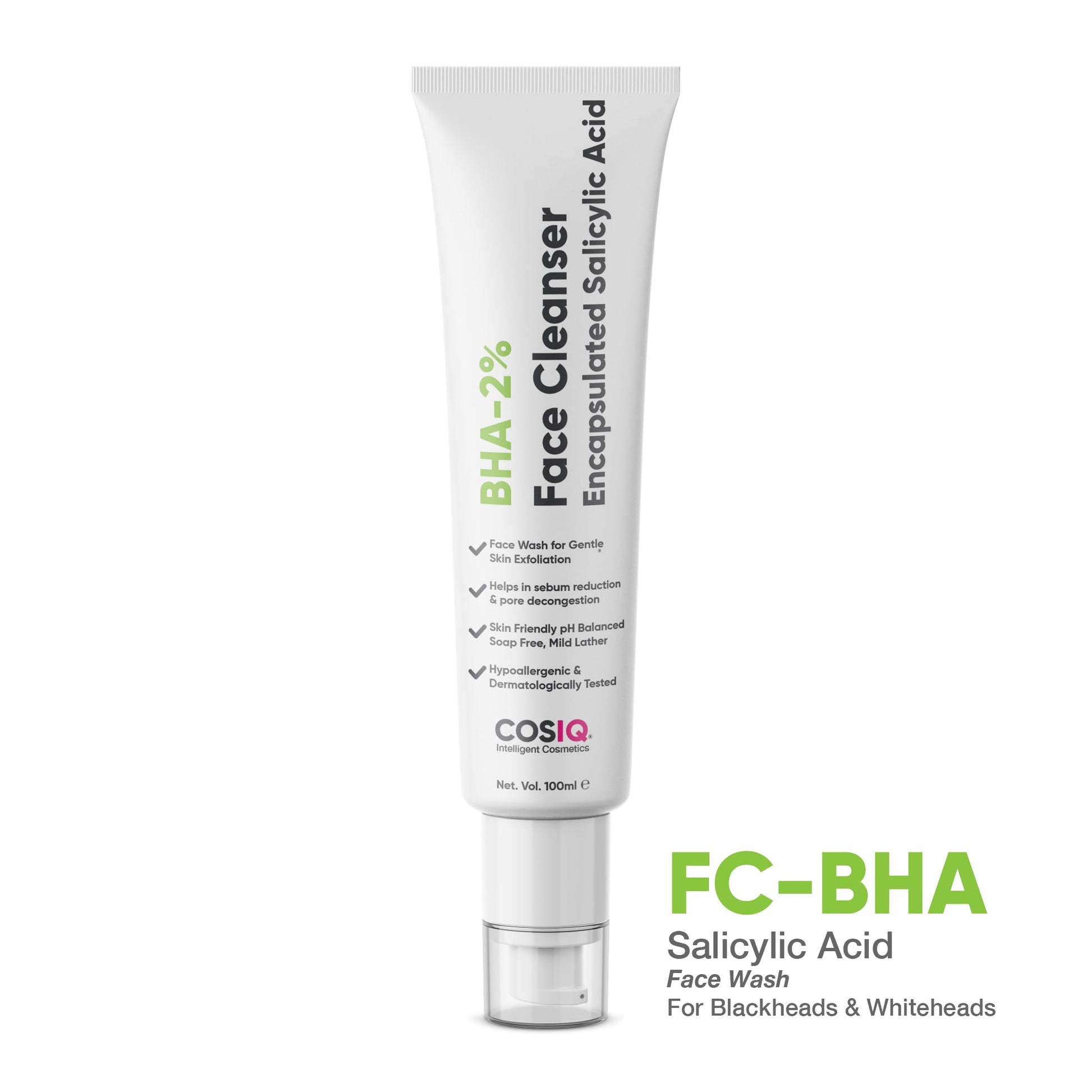 BHA-2% Salicylic Acid Face Cleanser, 100ml - CosIQ