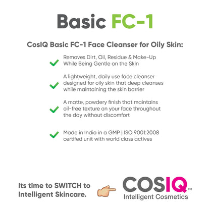 FC-1 Basic Face Cleanser for Oily Skin, 100ml - CosIQ