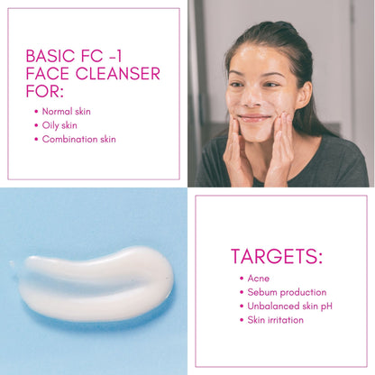 FC-1 Basic Face Cleanser for Oily Skin, 100ml - CosIQ