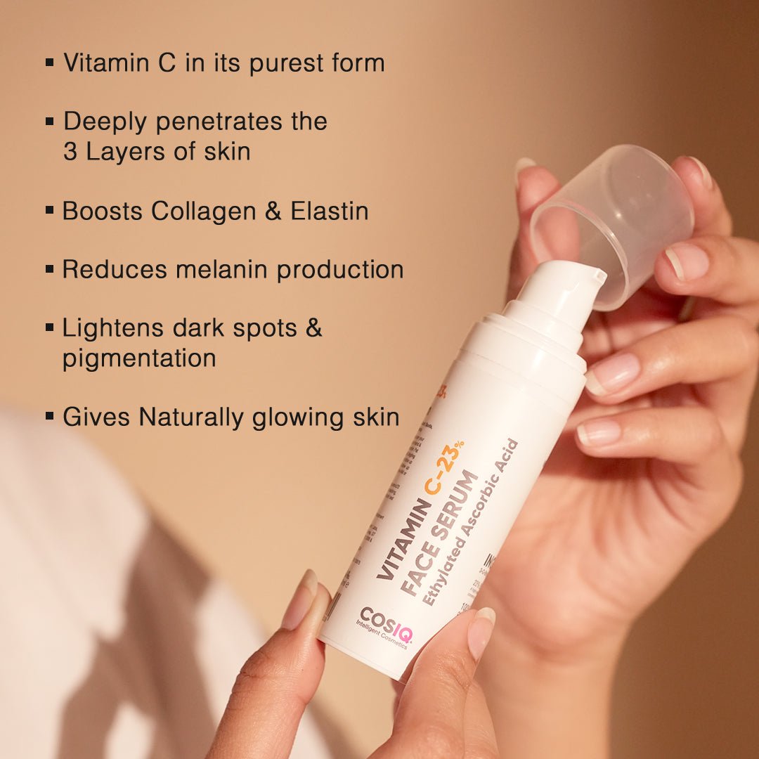 Glowing Skin with Vitamin C-23% Serum, 30ml: Advanced Molecular Skincare Technology - CosIQ