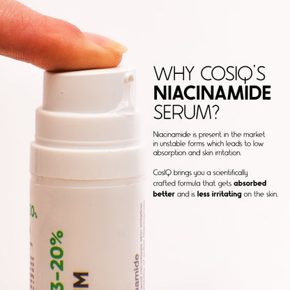 Niacinamide Vitamin B3-20% Serum, 30ml - CosIQ