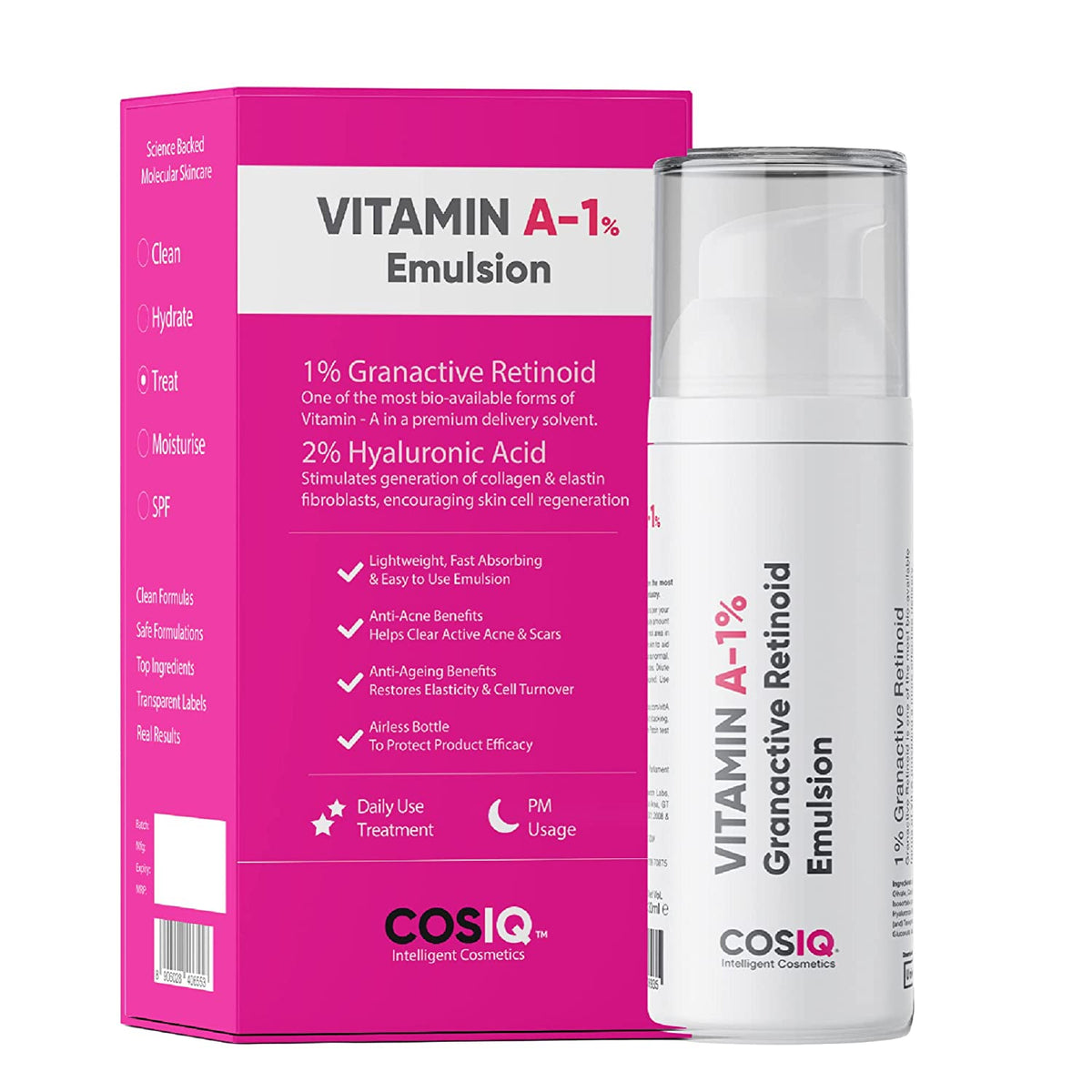 CosIQ Vitamin A-1% Granactive Retinoid Emulsion, 30ml